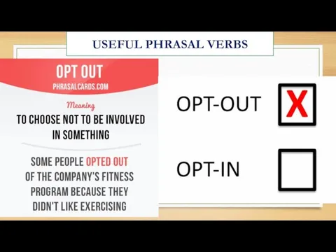 USEFUL PHRASAL VERBS