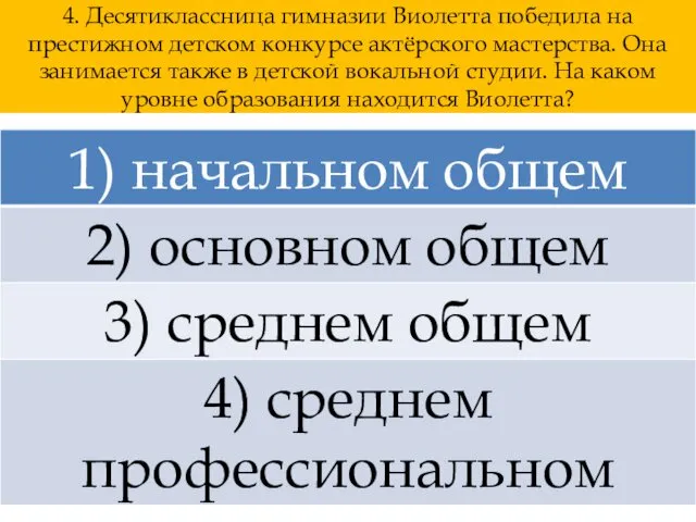 4. Десятиклассница гимназии Виолетта победила на престижном детском конкурсе актёрского мастерства.