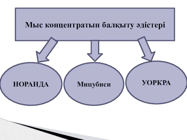 Мыс концентратын балқыту әдістері УОРКРА НОРАНДА Мицубиси