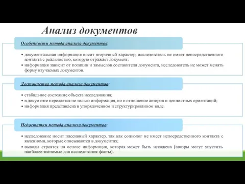 Анализ документов