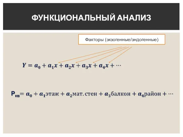 ФУНКЦИОНАЛЬНЫЙ АНАЛИЗ Факторы (экзогенные/эндогенные)