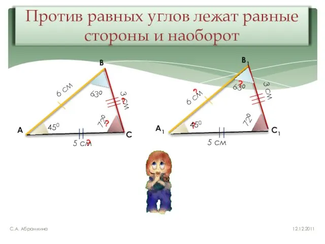 12.12.2011 С.А. Абрамкина А А1 В В1 С С1 6 см