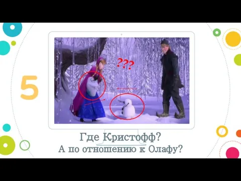 5 Где Кристофф? А по отношению к Олафу? ???