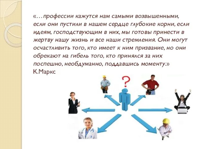 «…профессии кажутся нам самыми возвышенными, если они пустили в нашем сердце