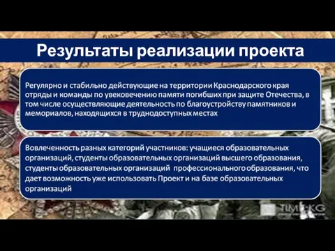 Результаты реализации проекта