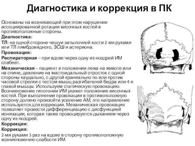 Диагностика и коррекция в ПК Основаны на возникающей при этом нарушении