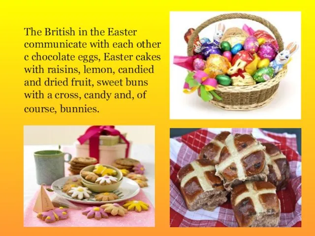 The British in the Easter communicate with each other c chocolate