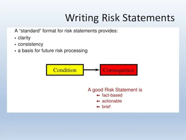 Writing Risk Statements