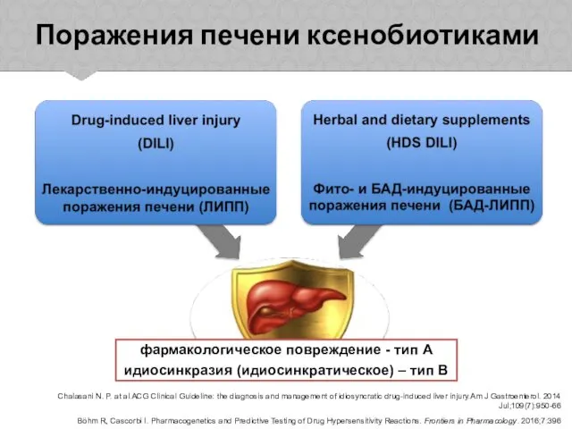 Поражения печени ксенобиотиками Chalasani N. P. at al.ACG Clinical Guideline: the