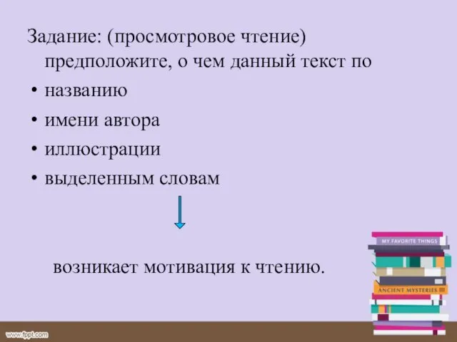 Задание: (просмотровое чтение) предположите, о чем данный текст по названию имени