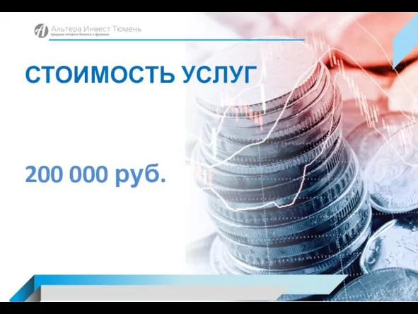 СТОИМОСТЬ УСЛУГ 200 000 руб.