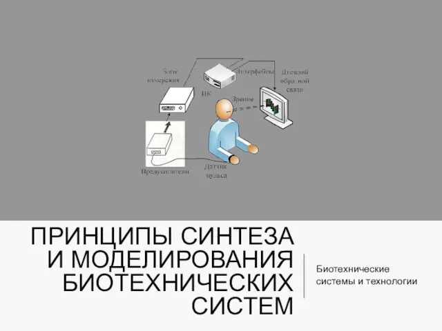 ПРИНЦИПЫ СИНТЕЗА И МОДЕЛИРОВАНИЯ БИОТЕХНИЧЕСКИХ СИСТЕМ Биотехнические системы и технологии