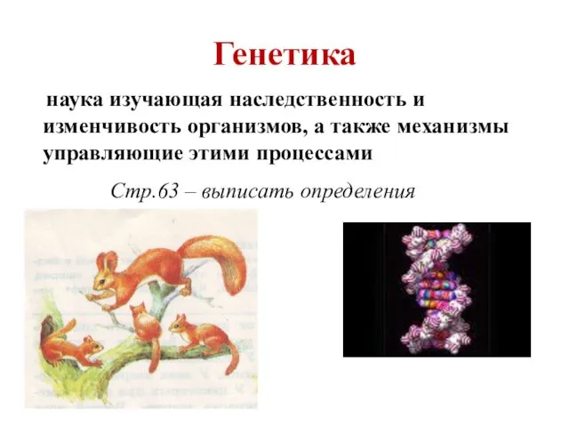 Генетика наука изучающая наследственность и изменчивость организмов, а также механизмы управляющие