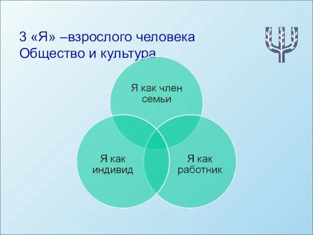 3 «Я» –взрослого человека Общество и культура