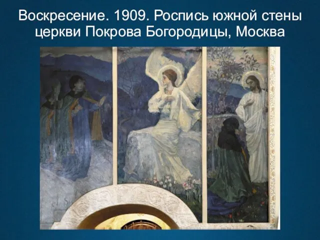 Воскресение. 1909. Роспись южной стены церкви Покрова Богородицы, Москва