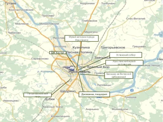 Успенский собор Беседка на Волжской набережной Музей истории города Ярославля Ярославский