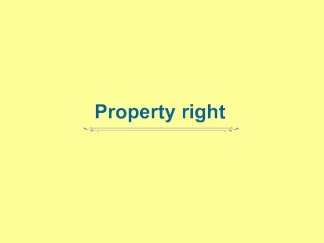 Property right