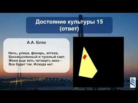 А.А. Блок Ночь, улица, фонарь, аптека, Бессмысленный и тусклый свет. Живи