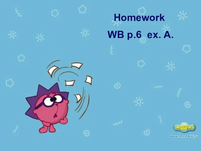 Homework WB p.6 ex. A.