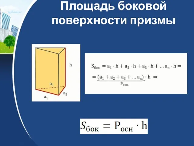 Площадь боковой поверхности призмы