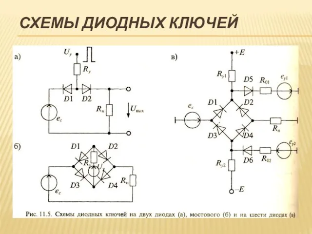 СХЕМЫ ДИОДНЫХ КЛЮЧЕЙ