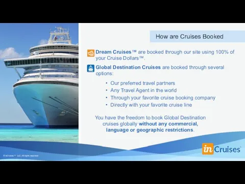 How are Cruises Booked Dream Cruises™ are booked through our site