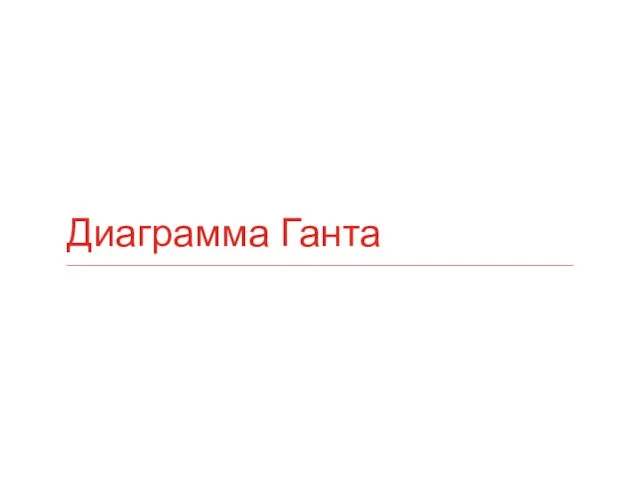 Диаграмма Ганта