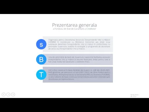 Prezentarea generala a Fondului de Stat de Garantare a Creditelor Organizația