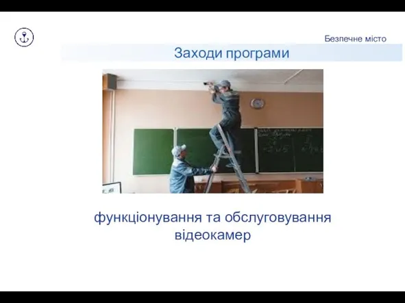 Заходи програми Безпечне місто функціонування та обслуговування відеокамер