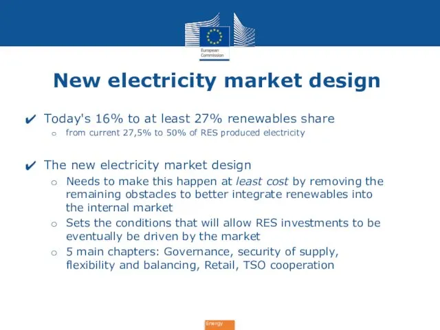 Today's 16% to at least 27% renewables share from current 27,5%