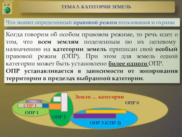 Что значит определенный правовой режим пользования и охраны земель? Когда говорим