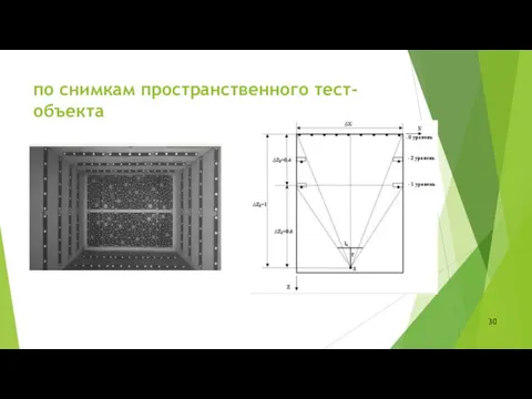 по снимкам пространственного тест-объекта