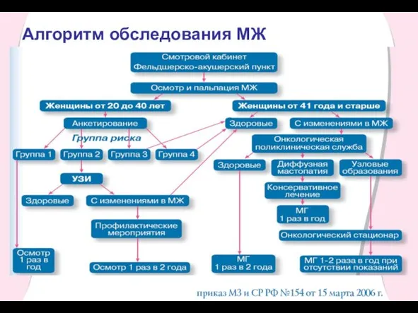 Алгоритм обследования МЖ