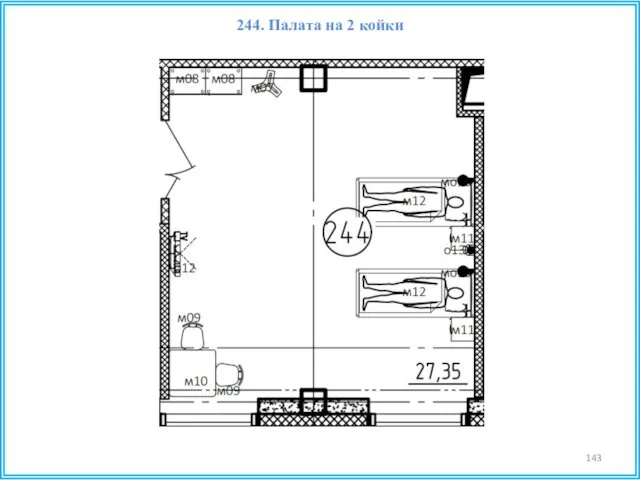 244. Палата на 2 койки