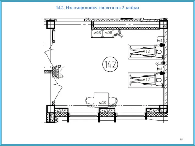 142. Изоляционная палата на 2 койки