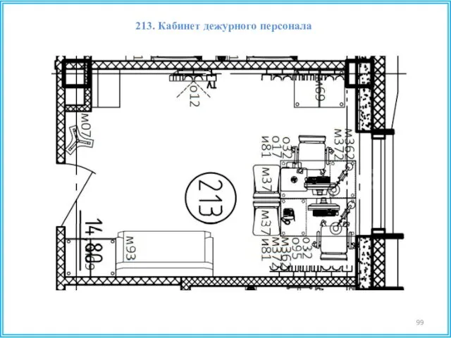 213. Кабинет дежурного персонала