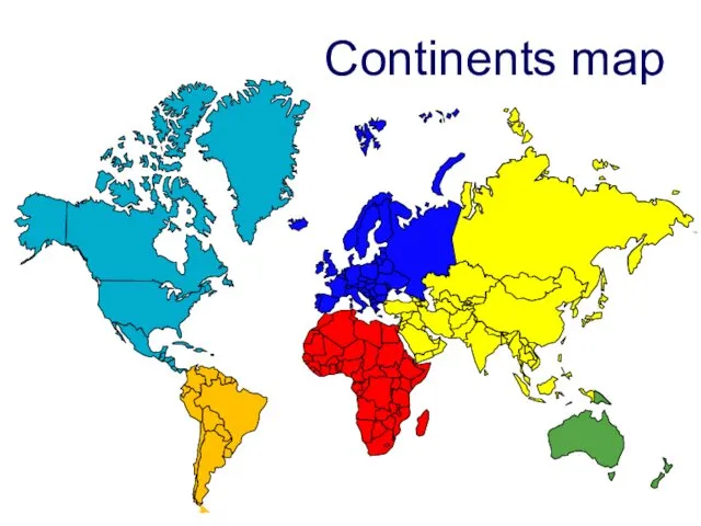 Continents map