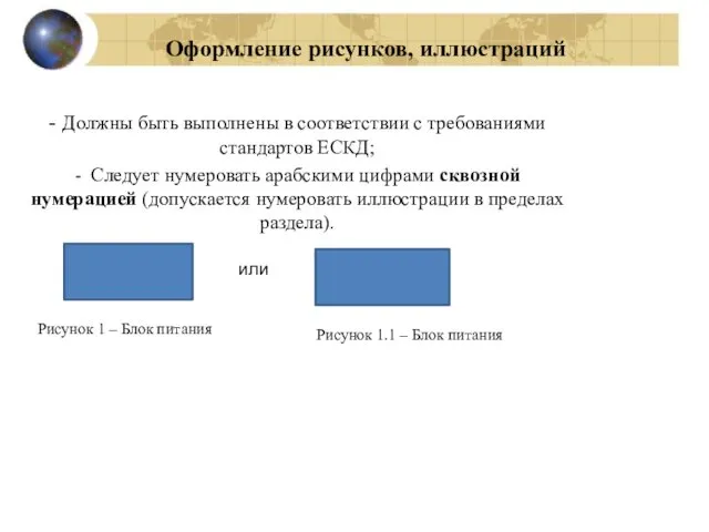 Оформление рисунков, иллюстраций - Должны быть выполнены в соответствии с требованиями