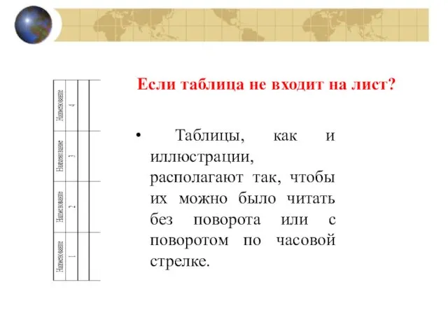 Если таблица не входит на лист? Таблицы, как и иллюстрации, располагают