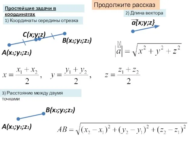 Продолжите рассказ