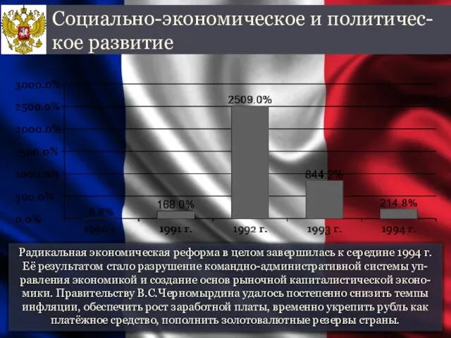 Радикальная экономическая реформа в целом завершилась к середине 1994 г. Её