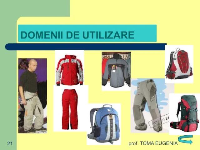 prof. TOMA EUGENIA DOMENII DE UTILIZARE