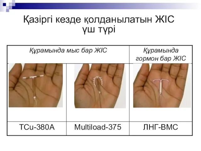 Қазіргі кезде қолданылатын ЖІС үш түрі