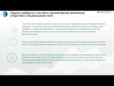 Регуляторы Участник при подаче заявки на участие заполняет предусмотренные формой заявки