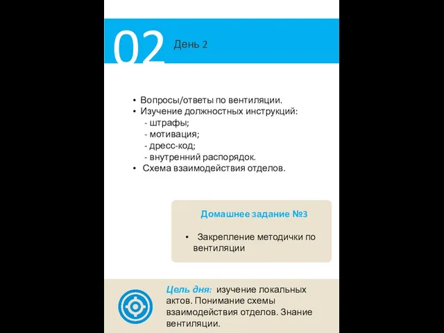 День 2 02 Вопросы/ответы по вентиляции. Изучение должностных инструкций: - штрафы;