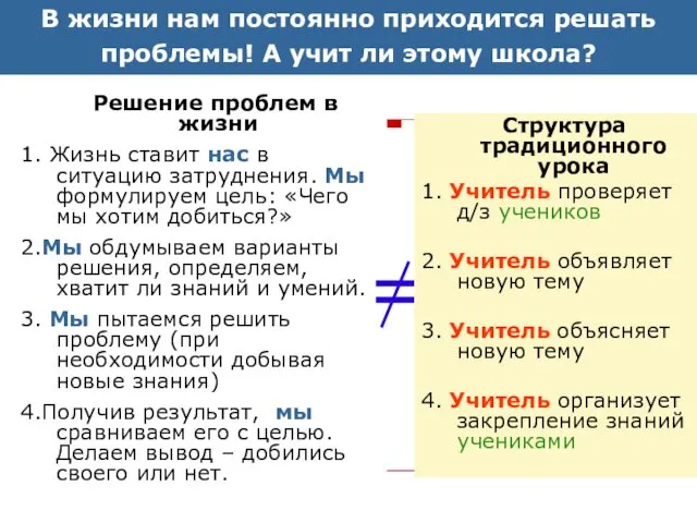 В жизни нам постоянно приходится решать проблемы! А учит ли этому