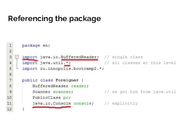 Referencing the package