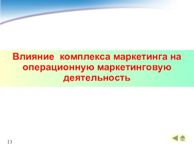 Влияние комплекса маркетинга на операционную маркетинговую деятельность