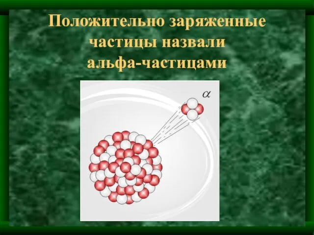 Положительно заряженные частицы назвали альфа-частицами