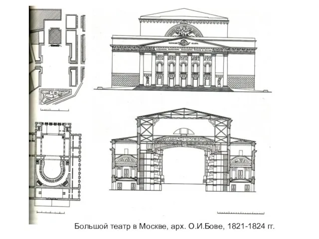 Большой театр в Москве, арх. О.И.Бове, 1821-1824 гг.